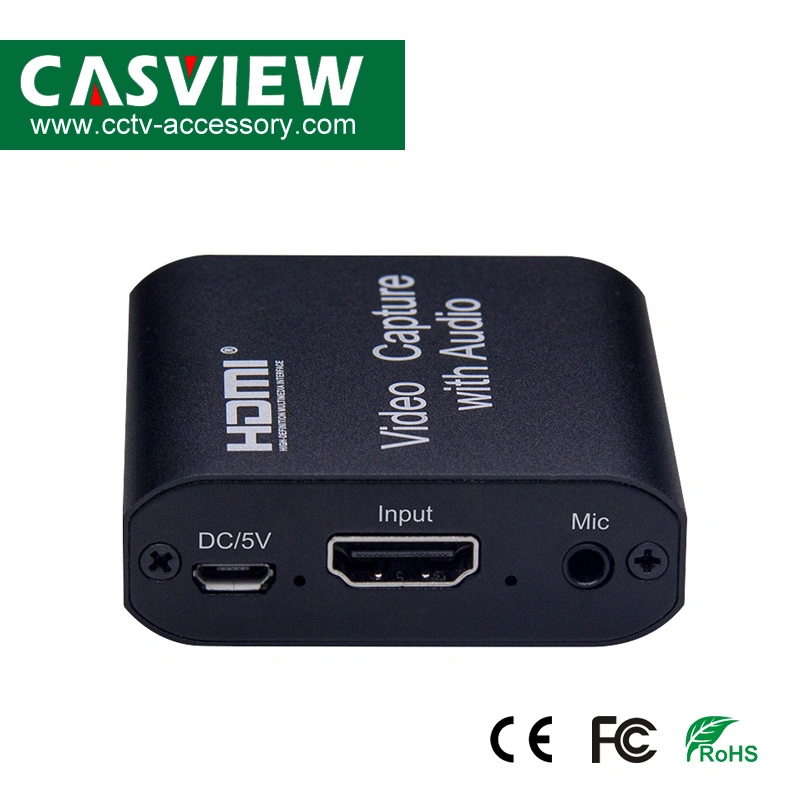 Video Capture Card with Video Loop Output with Auido Input and Output USB 2.0 Cards Recorder