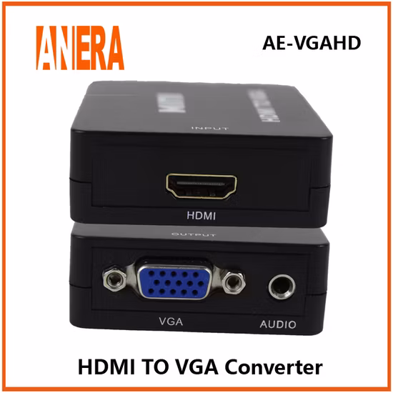 Anera Hot Sale Convertisseur VGA vers HDMI Convertisseur vidéo AV avec audio