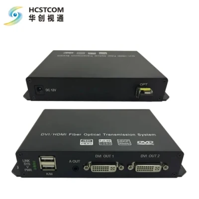 Convertisseur Fibre Optique 4K DVI/HDMI Kvm 10 à 60km Extender avec RS232