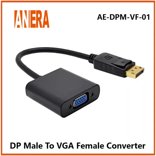 Anera Hot Sale 1080P Dp Display vers VGA Converter Video Converter Câble adaptateur